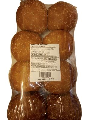 8X82G BRIOCHE BURGER PECIVO