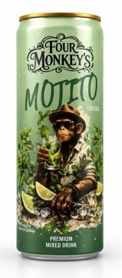 0,25L FOUR MONKEY'S MOJITO