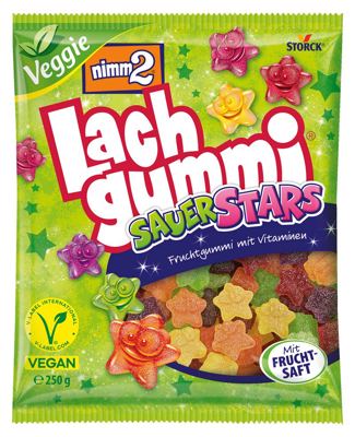 BOMBONI NIMM2 SAUER STARS 250 G VEGGIE