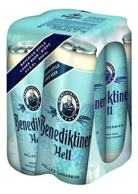*PIVO BENEDIKTINER 0.50L 4-PACK HELL -6/1- 5%ALC LIMENKA