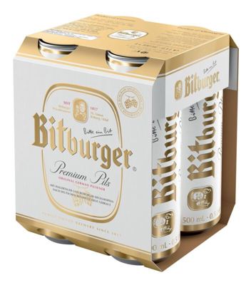 *PIVO BITBURGER 0.50L 4-PACK PILS -6/1- 4.8%ALC LIMENKA