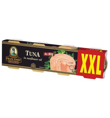TUNA FRANZ JOSEF U SUNCOK.ULJU 4X80g - ocijeđ mase 4X52g