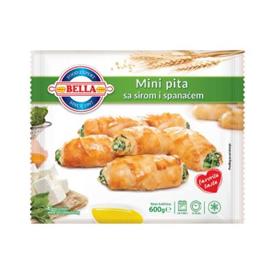 PITA MINI SAVIJ SIR SPANAĆ 480G BEL