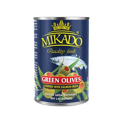 MASLINE ZELENE PUNJENE PASTOM OD LOSOSA 280G MIKADO
