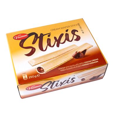 VINCINNI STIXIS WAFER STICKS 250g CREAM