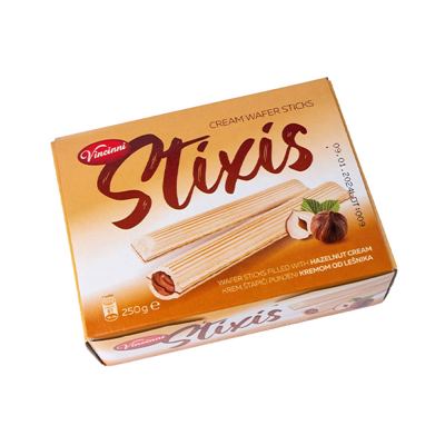 VINCINNI STIXIS WAFER STICKS 250g HAZELNUT