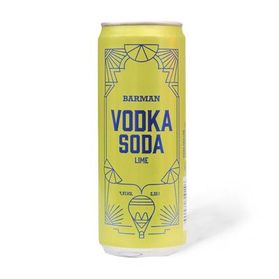 VODKA SODA LIME BARMAN RUBIN 0.33L