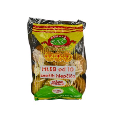 HLEBCICI RAZENO INTEGRALNI 350G PEKARA SAC