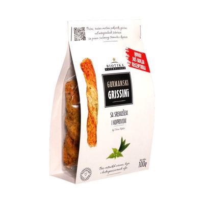 GRISINI GURMANSKI SA SREMUSOM I KOPRIVOM 100GR BIOTIKA