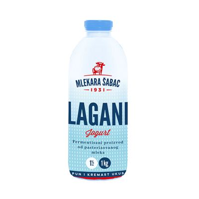 JOGURT ŠABAČKA LAGANI 1% 1KG