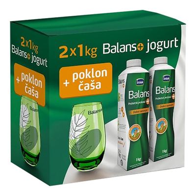 JOGURT BALANS 2X1L TT+STAKLENA CASA