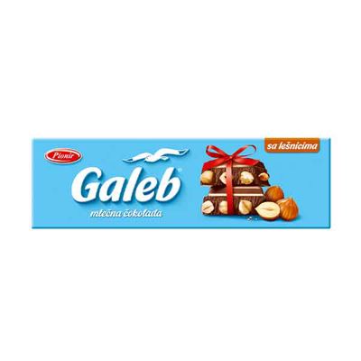 ČOKOLADA MLEČNA SA CELIM LEŠNIKOM GALEB 250G