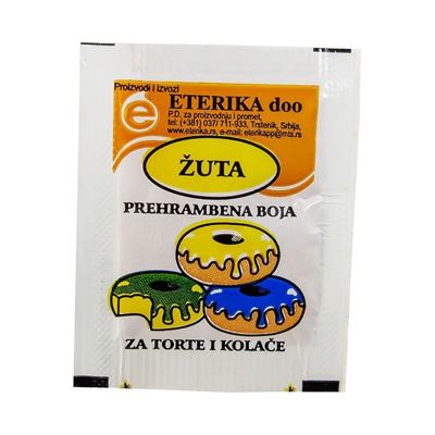 PREHRAMBENA BOJA 3g ZUTA-ETERIKA