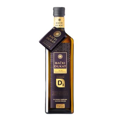 ULJE SUNCOKRETOVO SA VITAMINOM D BAČKI DUKAT 750ML