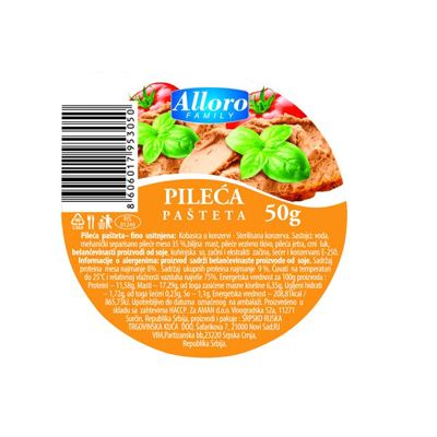 PASTETA PILECA ALLORO 50g