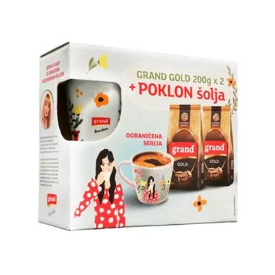 KAFA GRAND GOLD 2X200G+ POKLON SOLJA