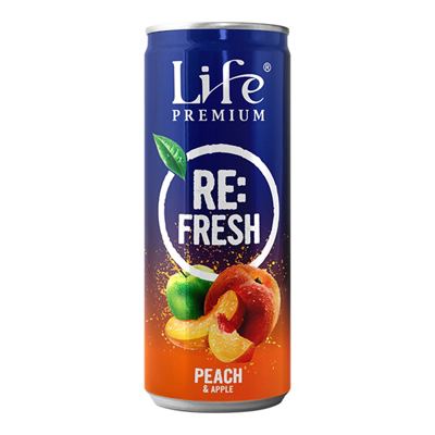 Life breskva-jabuka 0.25l #12 limenka Nectar
