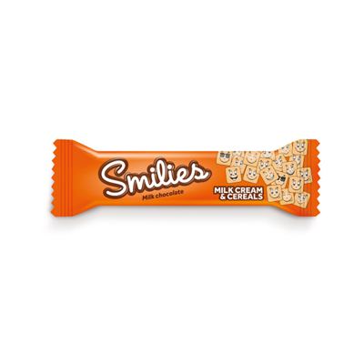 Bar cokolada SMILIES milk&cereals 25g 24
