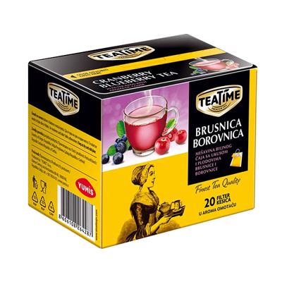 ČAJ TEA TIME - BRUSNICA BOROVNICA 40GR YUMIS