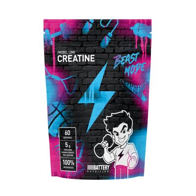 CREATINE BATTERY REBEL UNFLAVOURED 300G PROTEINI. SI