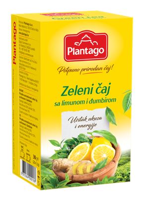 ČAJ ZELENI SA LIMUNOM I ĐUMBIROM 30GR PLANTAGO