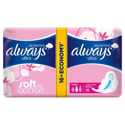 ALWAYS ULTRA SENS.SUPER PLUS 16