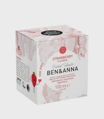 PASTA ZA ZUBE NATURAL BEN & ANNA TOOTHPASTE STRAWBERRY 100ML