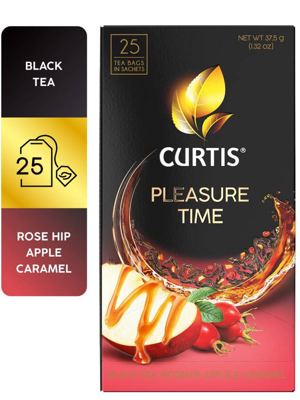 CAJ CRNI SA KOMADICIMA JABUKE,SIPURKOM,AROMOM PITAJE I KARAMELE 37.5G