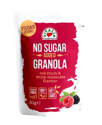 MUSLI GRANOLA ČOKOLADA CRVENO VOĆE 60GR VITALIA