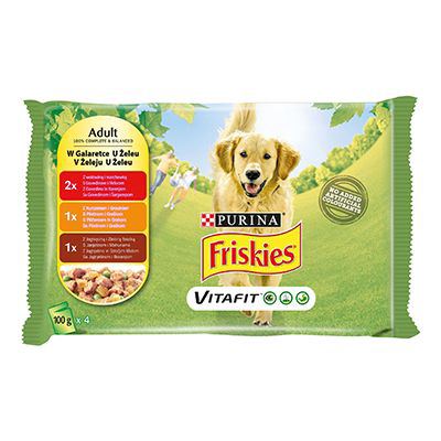 FRISKIES ZA PSE S GOVEDINOM, PILETINA I JAGNJETINA 4X100G
