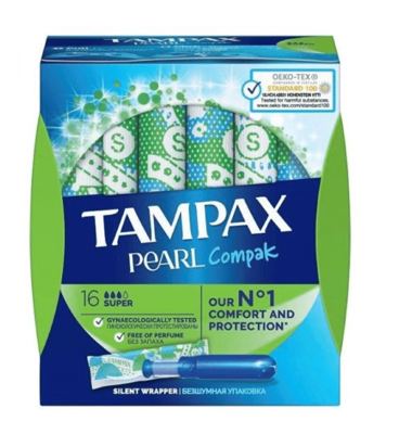 Tampax compak pearl super 16 T&H