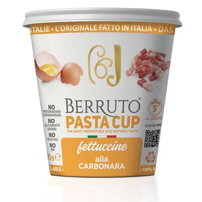 PASTA CUP FETTTUCCINE ALLA CARBONARA BERRUTO 70G