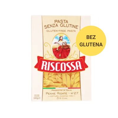TESTENINA BEZ GLUTENA PENNE RIGATE RISCOSSA 340G