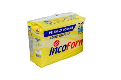 IncoForm pelene za odrasle, M, 20 kom.