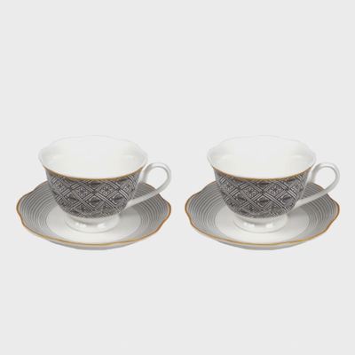 PORCELAN SET ZA KAFU 2/1 220ML CHECK NOVO