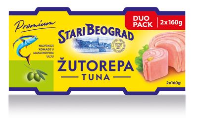 TUNA ZUTOREPA KOMADI U MASLINOVOM ULJU 2X160G