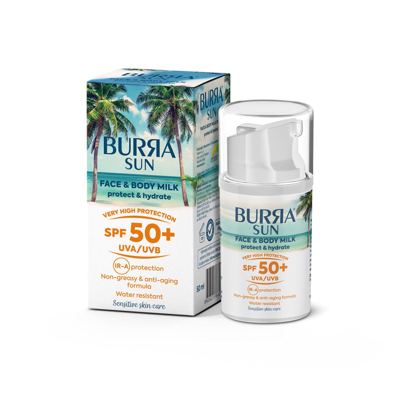 MLEKO ZA SUNČANJE BURA SUN SPF 50+ ZA LICE I TELO 50ML ESENSA