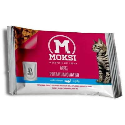 HRANA ZA MAČKE MOKSI MULTIPAK LOSOS U ŽELEU 4X100G