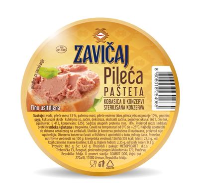 PILECA PAŠTETA 50G "ZAVICAJ" 33/1 "GOMBIT"