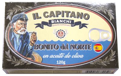 TUNA U MASLINOVOM ULJU BONITO DEL NORTE WHITE 120GR IL CAPITANO