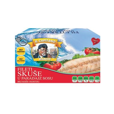 Skuša Filet U Paradajz Sosu Capitano 115 g