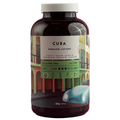 KAFA U ZRNU CUBA SERRANO LAVADO 250GR KAFETERIJA