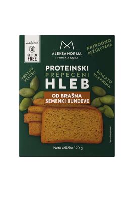 HLEB PROT PREPEČ BEZGL 120G ALEKSAN