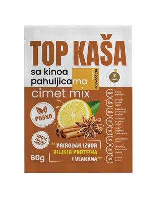 TOP KAŠA SA KINOA PAHULJICAMA CIMET MIKS 60G