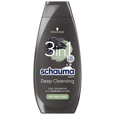 Schauma men 3u1 Charc.&Clay sampon 400ml