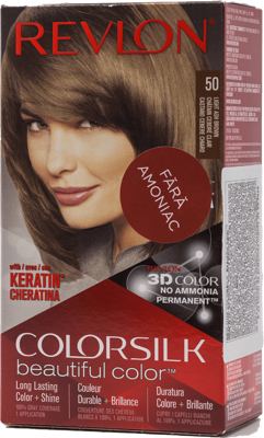 FARBA COLORSILK 3D LIGHT ASH BROWN 50 REVLON