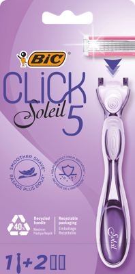 BRIJAČ ŽENSKI SISTEM CLICK5 SOLEIL RUČICA 2 DOPUNE BIC