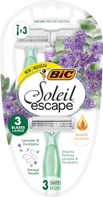 BRIJAČ ŽENSKI 3 OŠTRICE SOLEIL ESCAPE LAVENDER BLISTER 3 KOM BIC