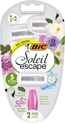 BRIJAČ ŽENSKI 5 OŠTRICE SOLEIL ESCAPE ROS-MAG BLISTER 2 KOM BIC