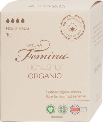 NATURA Femina ORG. noćni ulošci 10/1